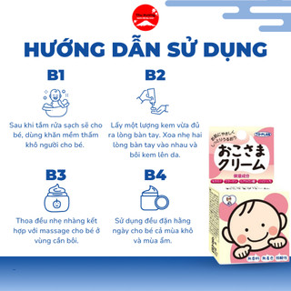 Kem Dưỡng Ẩm Chống Nứt Nẻ Cho Bé Okosama Cream Làm Dịu Da Kích Ứng Giảm Sưng Đỏ Bong Tróc 110g