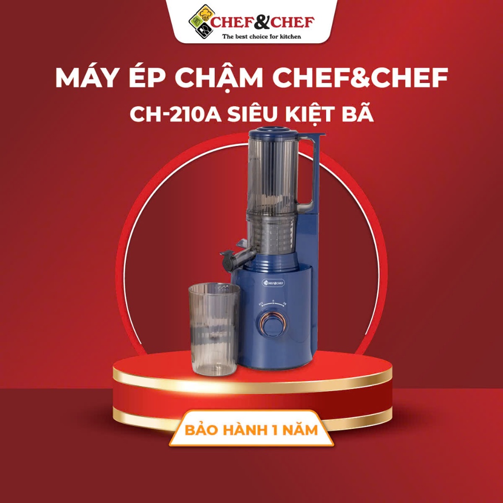Ảnh Máy Ép Chậm Mini Cao Cấp CHEF&CHEF CH-210A – Ép Kiệt Bã, Giữ Trọn Dinh Dưỡng 1