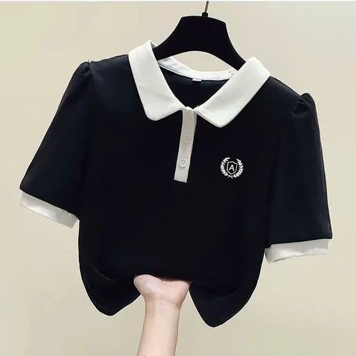 Áo polo phối cổ cho bé gái size đại BEESHOP H25005
