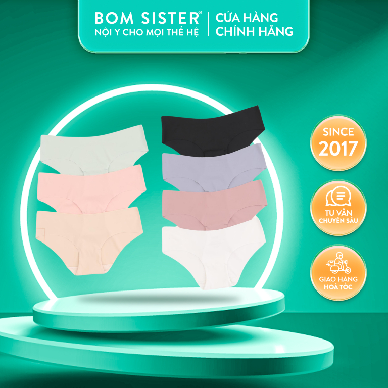 Ảnh BOM Sister x Ngọc Trinh-Combo 5 quần lót thỏi son chất liệu su mát cao cấp, quần lót Nữ chống lộ viền, không bung MP2205 1