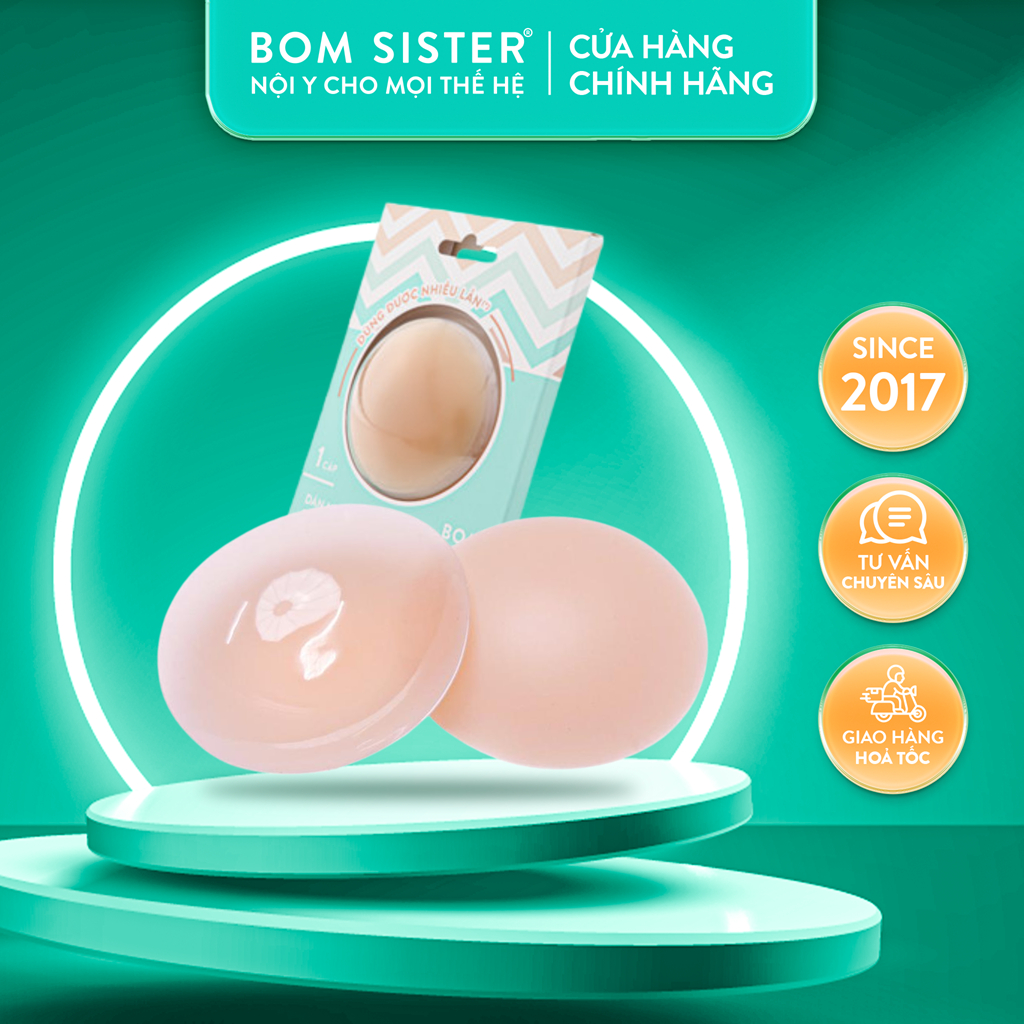 Ảnh Cặp dán nhũ silicon màu da, dán nhiệt tự thân, dán nhũ có keo,dùng nhiều lần BOM Sister D883 - D885 1