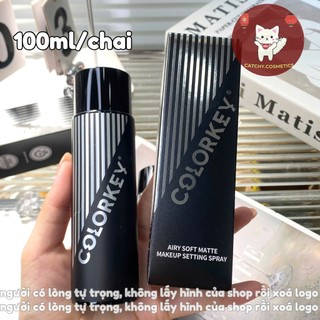 [COLORKEY] Xịt Khóa Makeup COLORKEY Vỏ Đen Kiềm Dầu, Airy Soft Matte Makeup Setting Spray, 100ml
