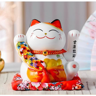 [Giá rẻ] Mèo Thần Tài Thuận Buồm Xuôi Gió, Vẫy Tay May Mắn cao 16cm