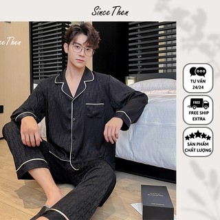 Đồ ngủ nam cao cấp mặc nhà màu đen, Pyjama nam dài tay - Since Then