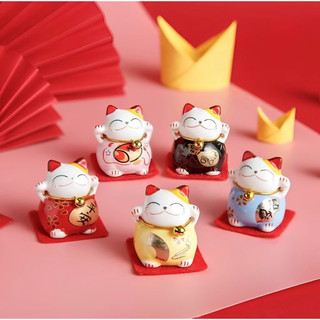 Mèo Thần Tài 5 con Mini Ngũ sắc Tài lộc