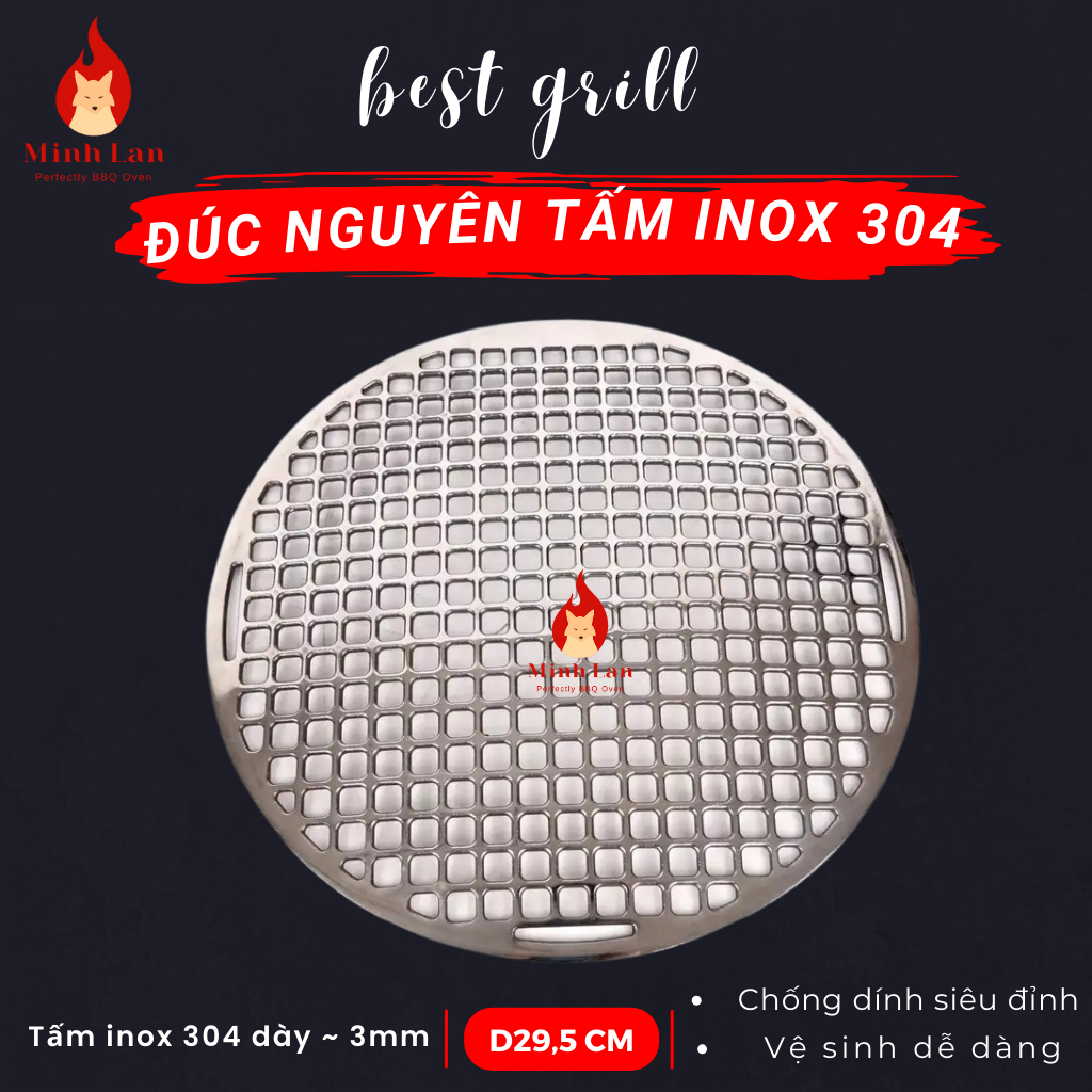 Vỉ Nướng Đúc Nguyên Tấm Inox 304 Siêu Bền, Chống Dính Hiệu Quả | Shopee ...