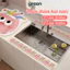 Bộ 3 Thảm Thấm Hút Nước Bồn Rửa Bát, Thảm Hút Nước Nhanh Khô Chất Liệu Da Napas Chống Trượt