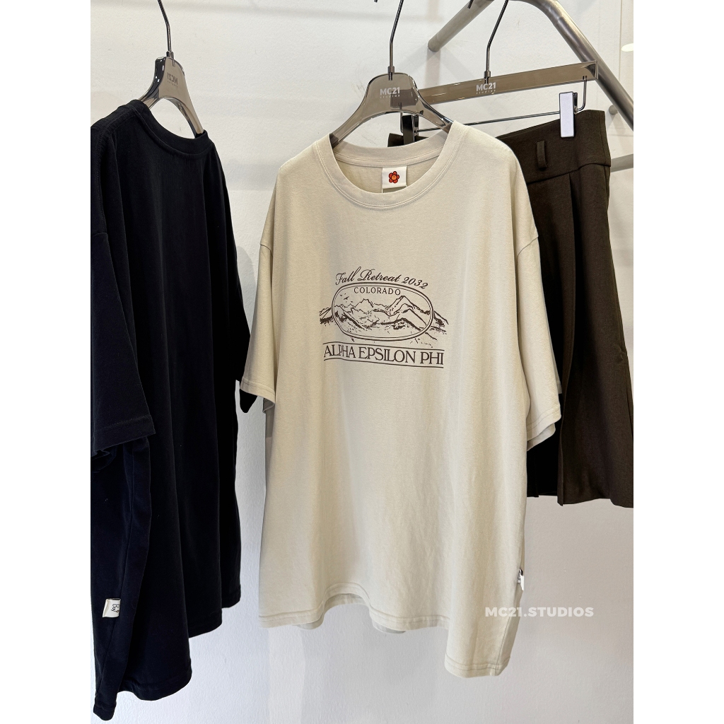 Ảnh Áo phông oversize Alpha epsilon chất cotton xịn mềm dày dặn MC21.studios a4342 3