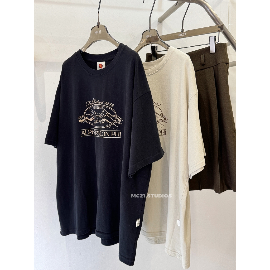 Ảnh Áo phông oversize Alpha epsilon chất cotton xịn mềm dày dặn MC21.studios a4342 2