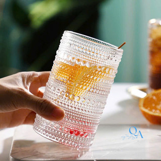 Ly Thủy Tinh Nổi Bật Với Họa Tiết Giọt Nước | Thiết Kế Dáng Trụ Đậm Chất Hàn Quốc