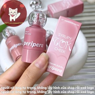 [PERIPERA] Má Hồng Kem Peripera Dạng Lỏng Syrupy Tok Cheel, Má Hồng Căng Bóng 9g