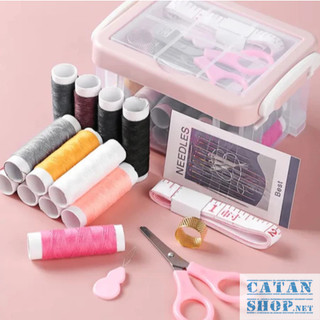 Hộp Kim Chỉ May Đồ Đa Năng 3 Tầng, Dụng Cụ Hỗ Trợ May Vá, Hộp Kim Chỉ 40 Món
