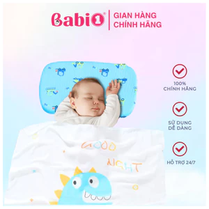 Gối Cao Su Non Babi 1 Lõm Chống Méo Đầu & Định Hình Cho Bé Sơ Sinh