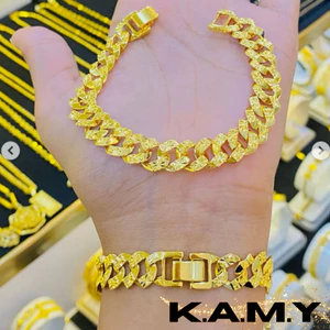 Lắc Tay Nam Nữ Khoen Lật Mạ Vàng 18k Cao Cấp - Trang Sức KAMY