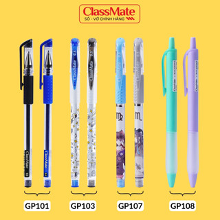 Bút Gel Ngòi 0.5mm Classmate Bút Nước Xanh Đen Viết Trơn Mực Ra Đều Dùng Viết Bài, Ghi Chép, Ký Cho Học Sinh, Văn Phòng