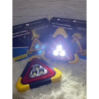 đèn led tam giác cảnh báo năng lượng có cổng sạc. Đèn led tam giác cảnh báo nguy hiểm vỏ vàng