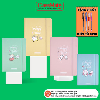 Sổ Bìa Cứng Classmate Sổ Tay Ghi Chép A5/B6/A6 160 trang Sổ Bìa Bồi 100gsm Rabbit Dòng Chấm DotGrid Sổ Nhật Ký Take Note