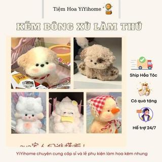 ( Có Tặng Mắt Mũi ) Kẽm Bông Xù Làm Gấu Bông, Hoa Quà Tặng Handmade Trang Trí DIY YiYihome