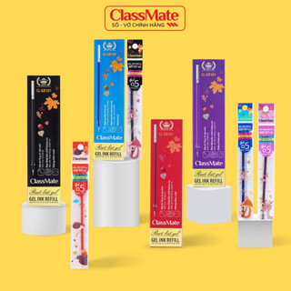 Hộp 20 Ngòi Bút Gel CLASSMATE Ruột Bút Gel 0.5mm 4 Màu Xanh Đen Tím Đỏ, Nét Trơn, Đều Mực Và Nhanh Khô CL-GR101