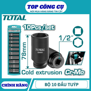 ĐỒ NGHỀ TOTAL Bộ 10 đầu tuýp Deep Impact DR 1/2 inch THKISD12102L