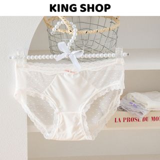 Quần Lót Nữ Ren Mềm Mại Thiết Kế Đính Nơ Quyến Rũ, Quần Chip Đáy 2 Lớp Thoáng Khí King Shop L-1072