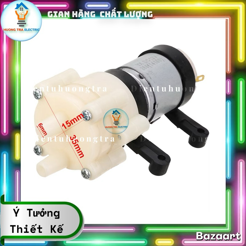 Máy Bơm RS38 12VDC sử dụng trong bể cá, khí hồ cá, máy bơm oxy, hệ thồng tưới nước tự động....