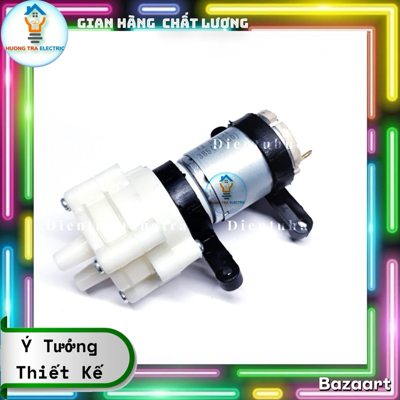 Máy Bơm RS38 12VDC sử dụng trong bể cá, khí hồ cá, máy bơm oxy, hệ thồng tưới nước tự động....
