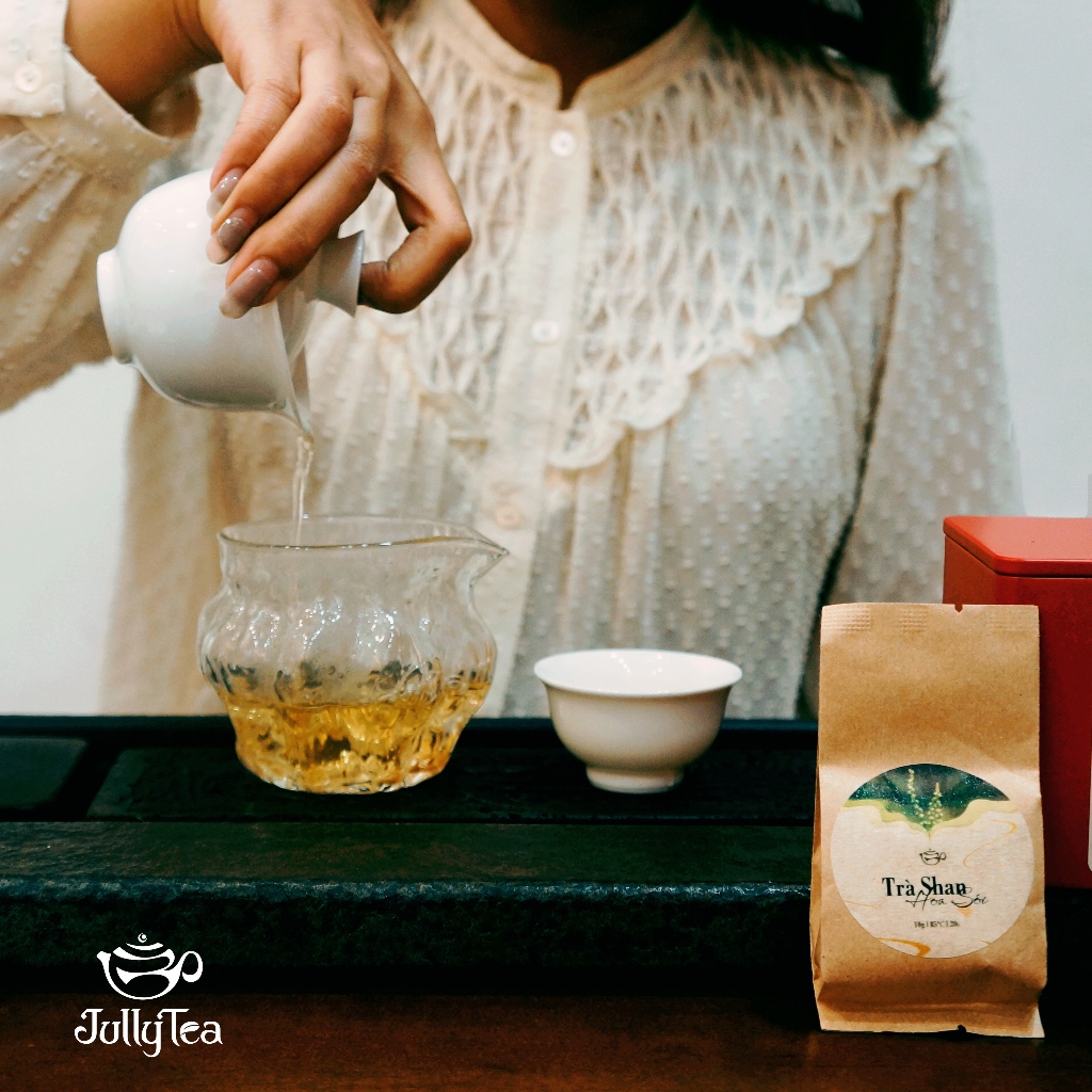 Trà Shan Tuyết cổ thụ ướp hoa sói Jully Tea