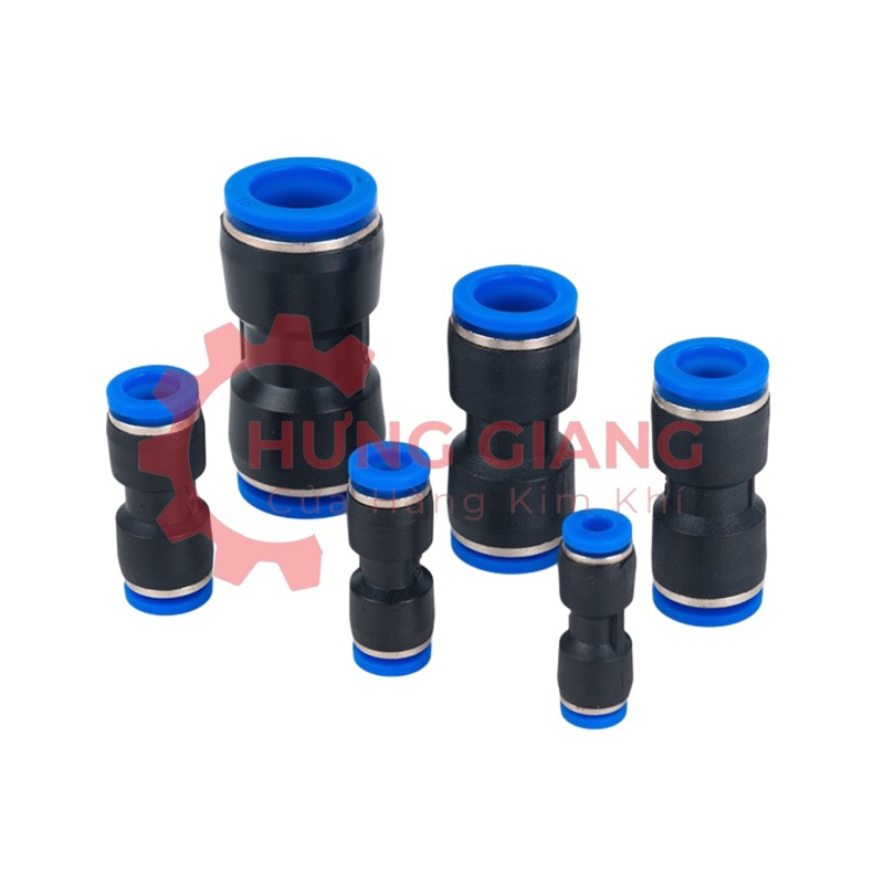 10C Khớp Nối Nhanh Hai Đầu Thẳng Nối Ống 4,6,8,10,12,14,16 Khớp Nối Ống PU