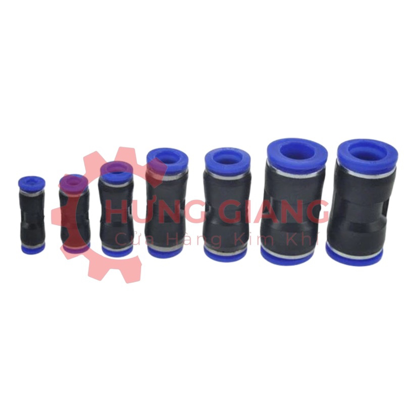 10C Khớp Nối Nhanh Hai Đầu Thẳng Nối Ống 4,6,8,10,12,14,16 Khớp Nối Ống PU
