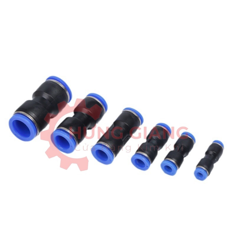 10C Khớp Nối Nhanh Hai Đầu Thẳng Nối Ống 4,6,8,10,12,14,16 Khớp Nối Ống PU