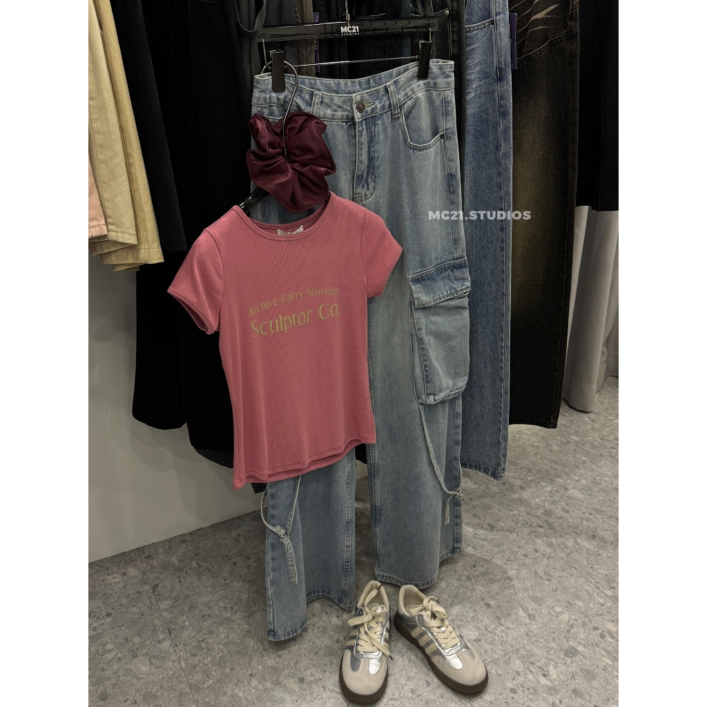 Ảnh Áo babytee chữ sculptor chất cotton thun co giãn thoải mái MC21.studios a4221 1