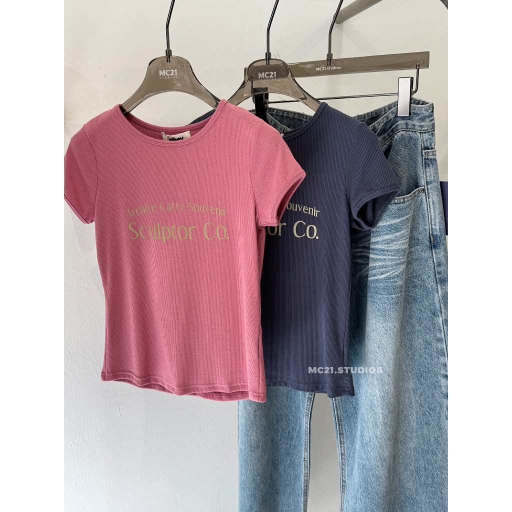Ảnh Áo babytee chữ sculptor chất cotton thun co giãn thoải mái MC21.studios a4221 4