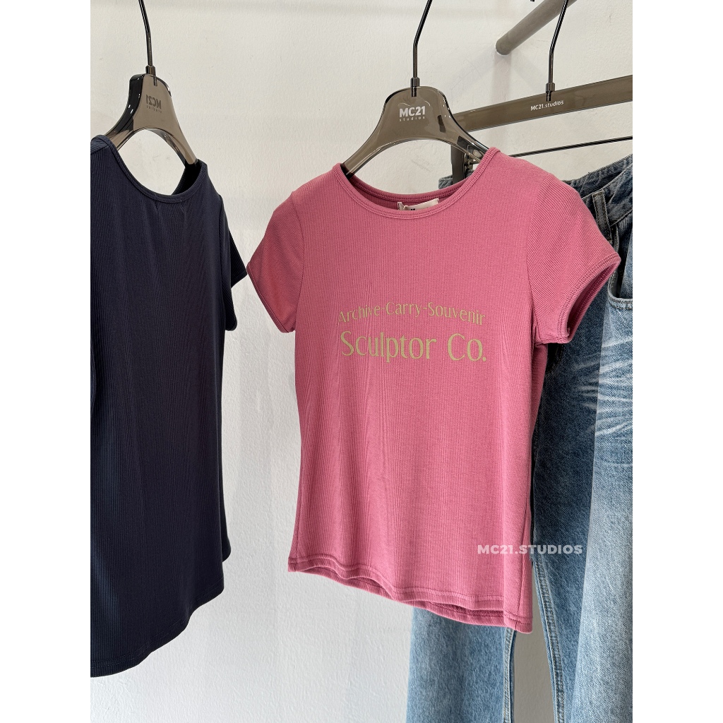 Ảnh Áo babytee chữ sculptor chất cotton thun co giãn thoải mái MC21.studios a4221 2