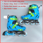 Giày trượt patin trẻ em, người lớn hãng Kingfly W198, 8 bánh sáng, bánh cao su đặc, điều chỉnh được size, tặng bảo hộ ct — ảnh 5
