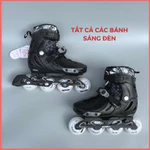 Giày trượt patin trẻ em, người lớn hãng Kingfly W198, 8 bánh sáng, bánh cao su đặc, điều chỉnh được size, tặng bảo hộ ct — ảnh 6