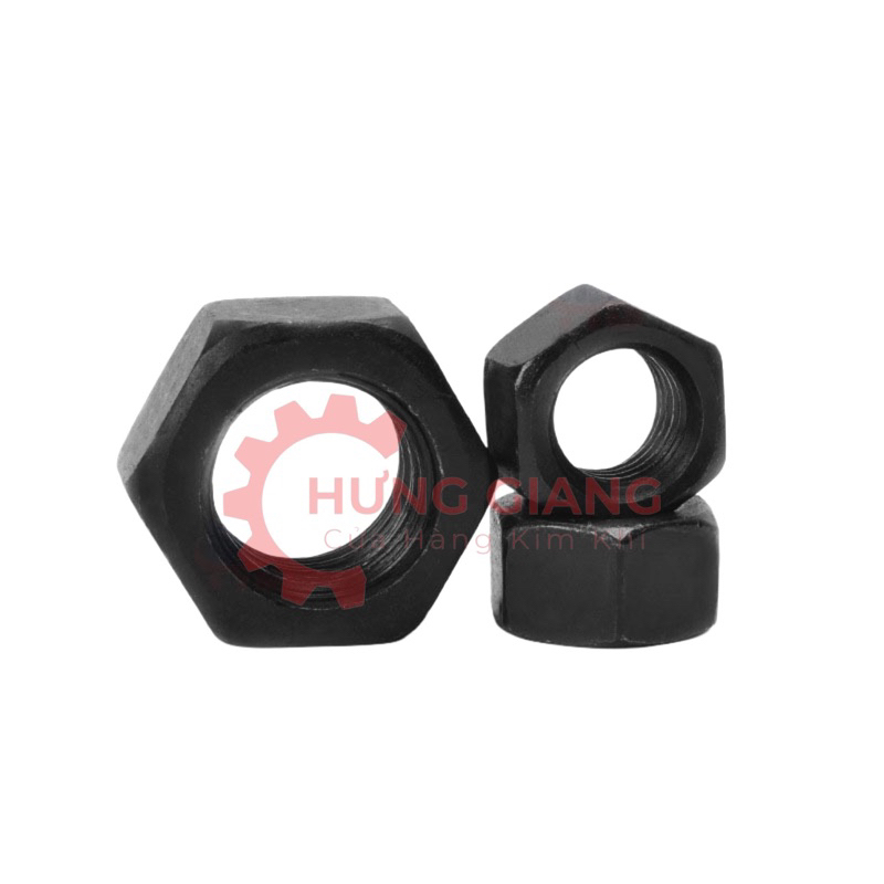 5 Đai Ốc Ê Cu M24,M27,M32,M36 Ren Thô Màu Đen