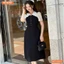Đầm thiết kế BEMINE cổ V khoét vai đính cúc dáng chữ A phù hợp đi làm-MT10101