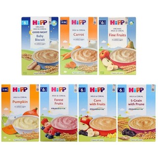 Bột ăn dặm dinh dưỡng Hipp Organic nhũ nhi , Bột Khởi Đầu ,Kiều mạch , Hoa quả, Sữa Bắp 250g