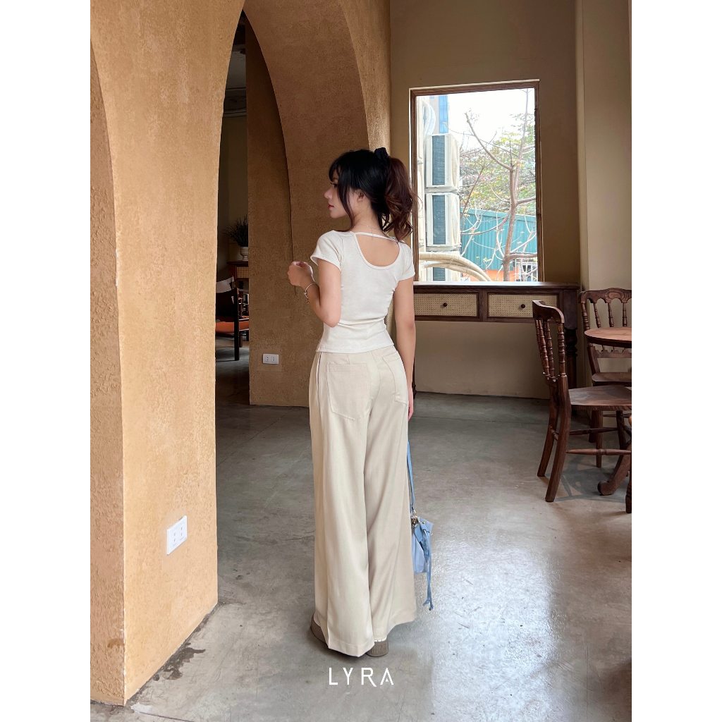 Ảnh LYRA-Áo thun ôm body dây lưng cúc dọc mặc 2 kiểu, chất thun gân co dãn mạnh 4 chiều thấm mồ hôi LWNAP001 4