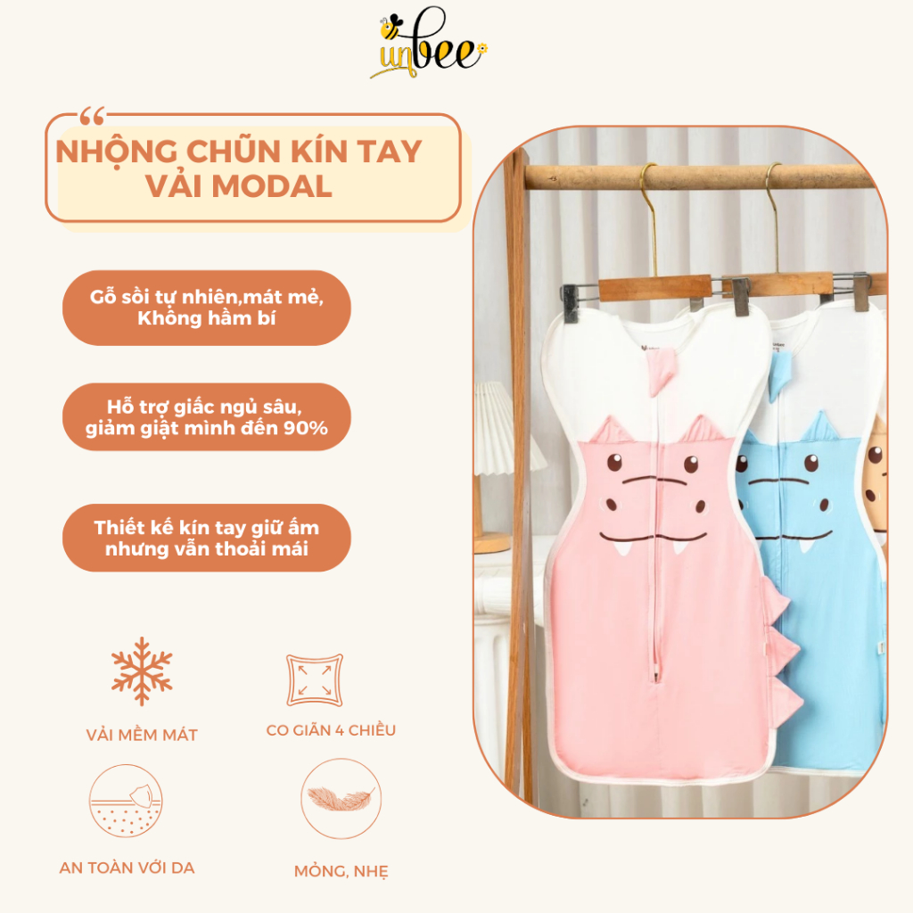 Nhộng Modal Cho Bé Từ 0-9 Tháng Giúp Bé Ngủ Ngon Sâu Giấc Hơn.