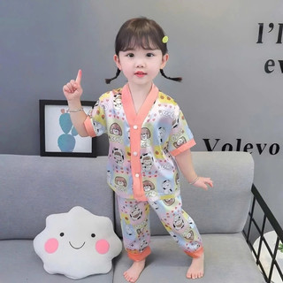 Bộ Pizama mùa hè cho bé gái hoạ tiết dễ thương (9-35kg)