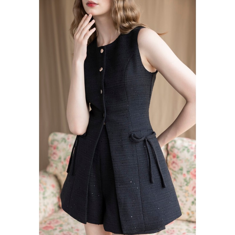 Ảnh Set dạ tweed áo cộc tay và quần short màu đen Grace Set thanh lịch thời thượng - Simple Twist 2