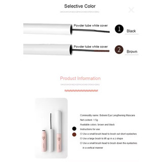 Mascara Bobeini Siêu Mảnh Tơi Mi Hồng 3D Cute Làm Dài Dày Cong Mi Lâu Trôi Nội Địa