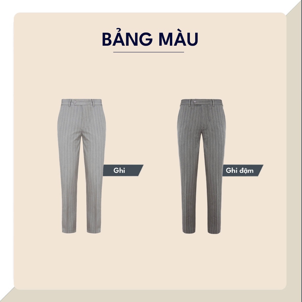 Quần âu beggi nam cao cấp MASCULINE – Chất Liệu Cotton Rayon Spandex, logo thêu nổi tinh tế – MB24.1