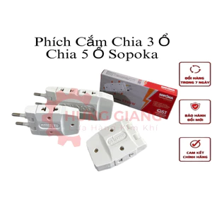 Phích Cắm Điện Thông Mình 1 chia3, 1 chia 5 Chính Hãng SOPOKA