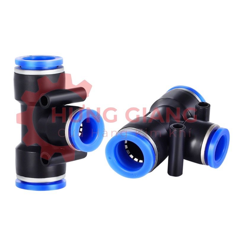 Khớp Nối Nhanh Tê Đầu 4mm,6mm,8mm,10mm,12mm,14mm,16mm Chuẩn Đài Loan