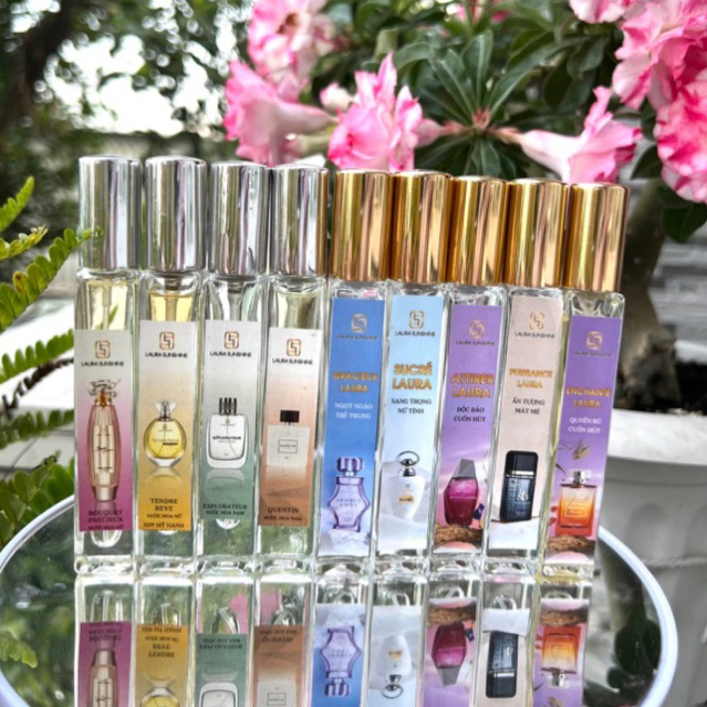 Nước Hoa Nhật Kim Anh Combo 9 Chai (No 1.3.4.5.6.7.8.9.10 )Chai 10ml Laura Paris Xịt Thơm Perfume