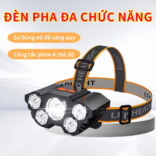 Đèn pha đa chức năng thợ mỏ ngoài trời làm việc đèn pha câu cá ban đêm đèn pin chống nước