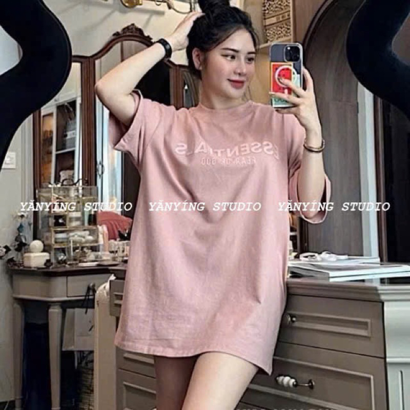 Áo thun, Áo phông nữ Acme dela vie chữ nổi cotton dáng rộng xuân hè 2025